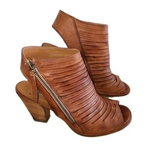 Paul Green Cut Out Brown‎ Leather Sandals Austria  Size 6.5 US 4.5 UK 33 EU